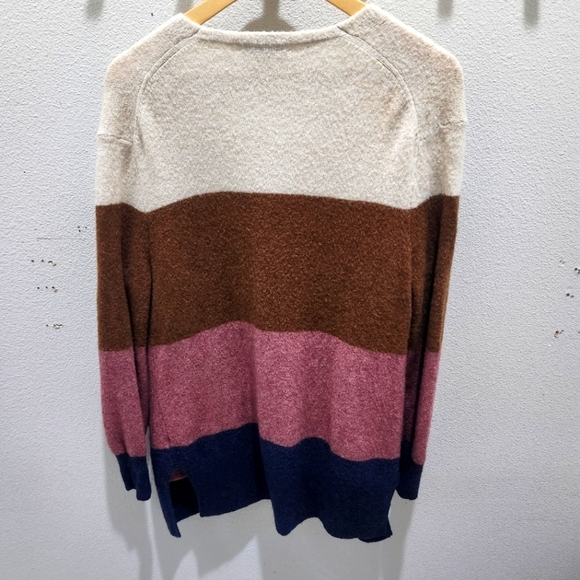 Madewell‎ Cardigan Womens Sz S Colorblock Oversized Alpaca Wool Blend - Picture 4 of 8